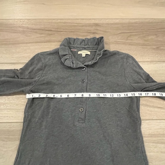 Burberry London Grey Polo Dress - Ruffled Collar, Classic Fit, Size M, Designer - Picture 5 of 9